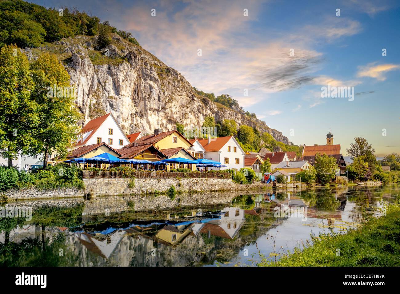 Altstadt von Essing, Bayern, Deutschland Stockfoto