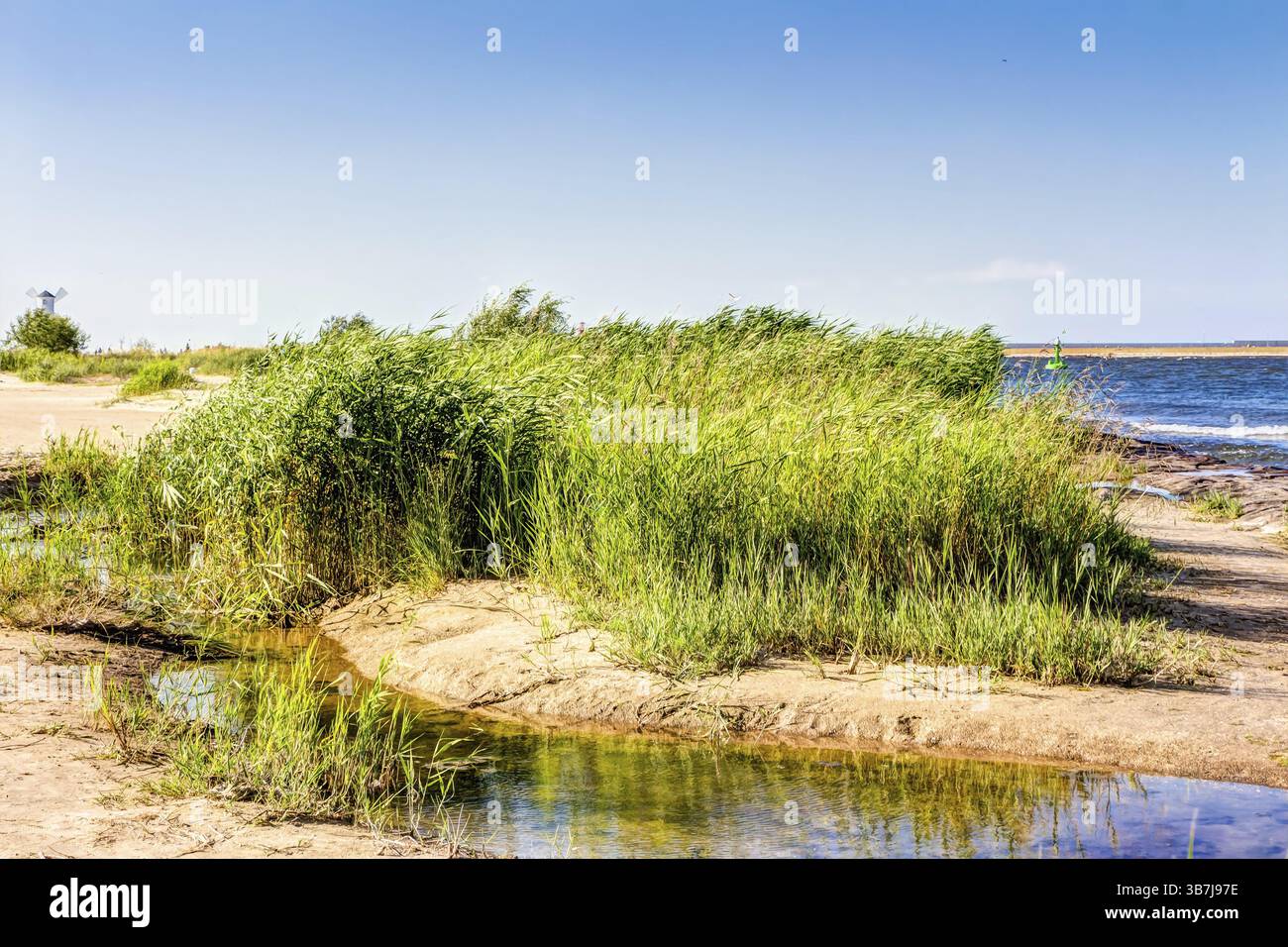 Badeurlaub im Sommer an der Ostsee Stockfoto