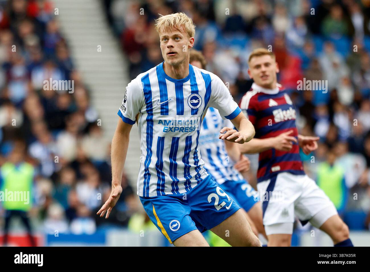 Jan Paul van Hecke in Aktion für Brighton & Hove Albion FC im Amex Stadium Stockfoto