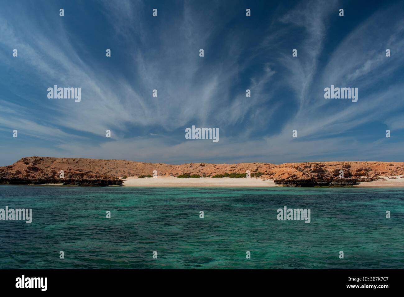 Oman: Daymaniyat Islands (Ad Dimaniyat), ein unberührtes Naturschutzgebiet und Naturschutzgebiet im Golf von Oman, Heimat von Meeresschildkröten und Zugvögeln Stockfoto