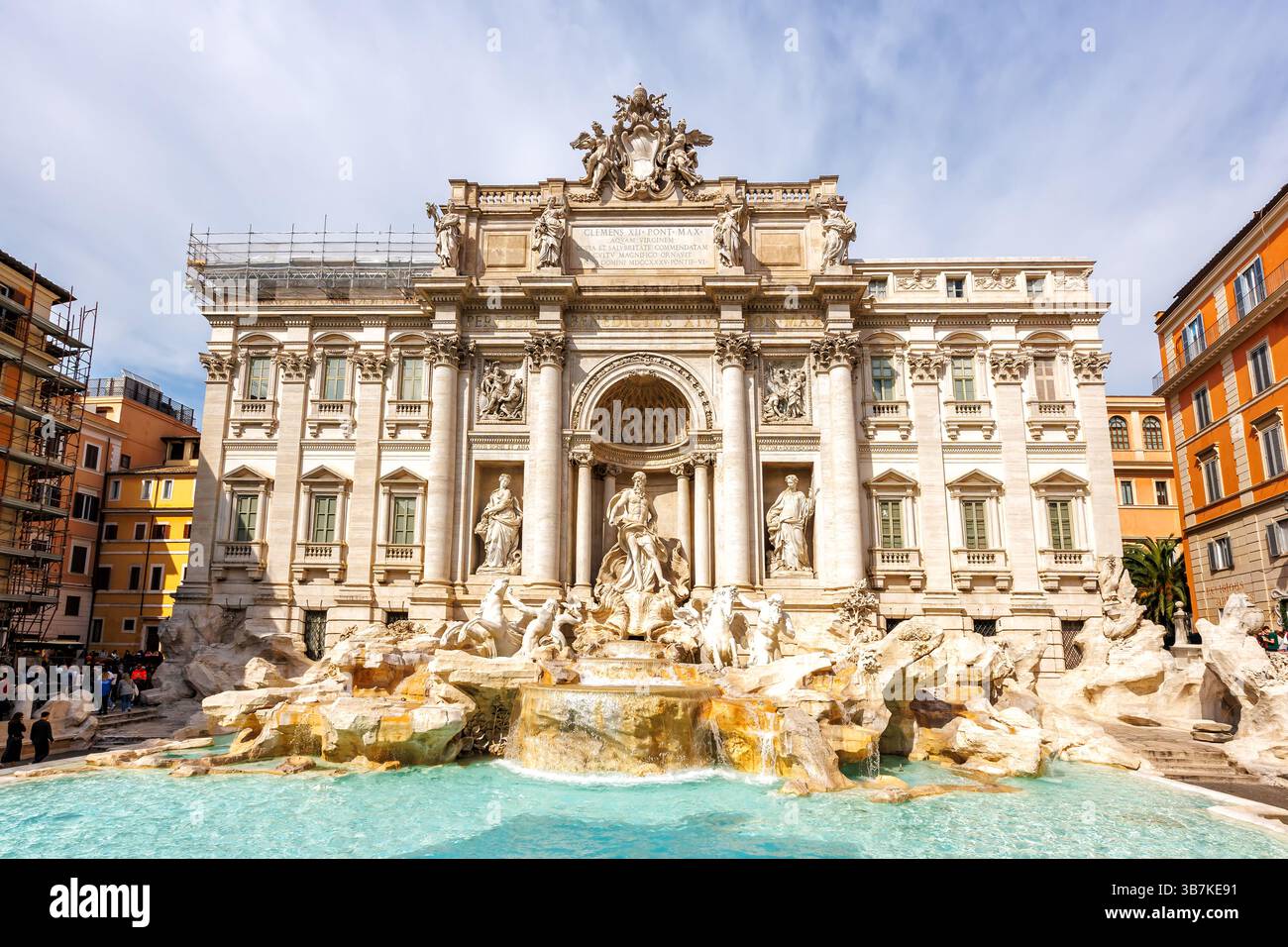 Rom Fontana di Trevi Brunnen Barockdenkmal in Italien Stockfoto