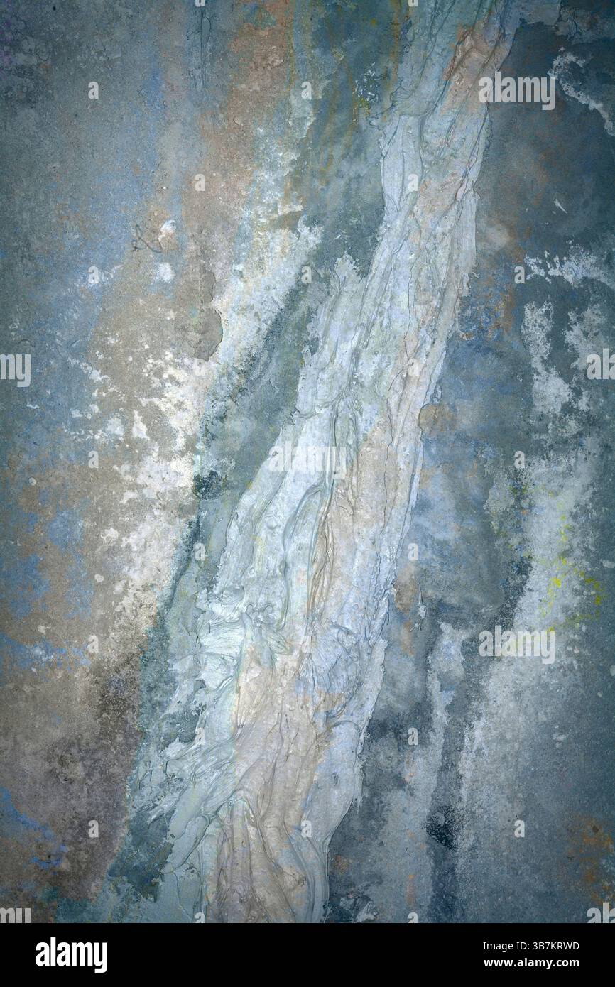 Ein grauer Hintergrund einer Wand. Stockfoto