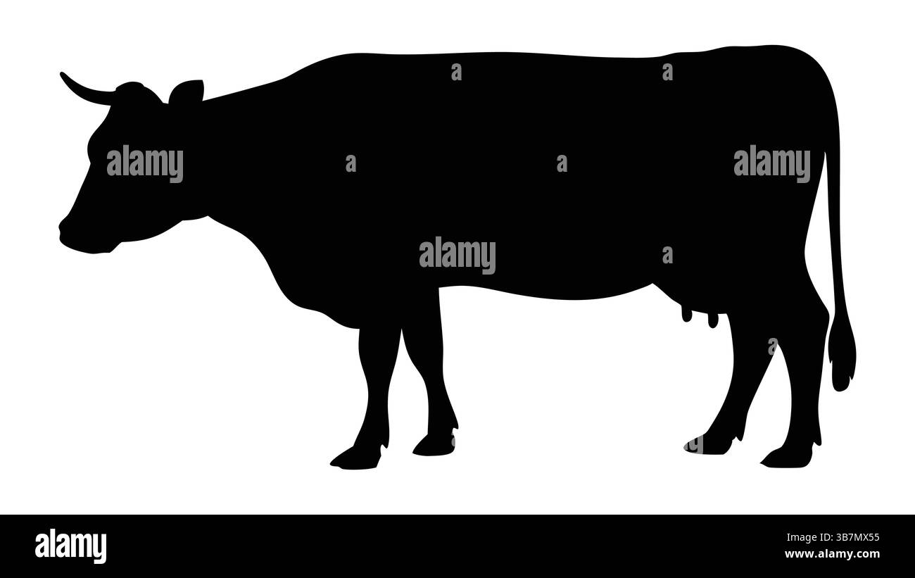 Kuh und Kalb SVG Cut File für Cricut und Silhouette, EPS, Vektor Stock Vektor