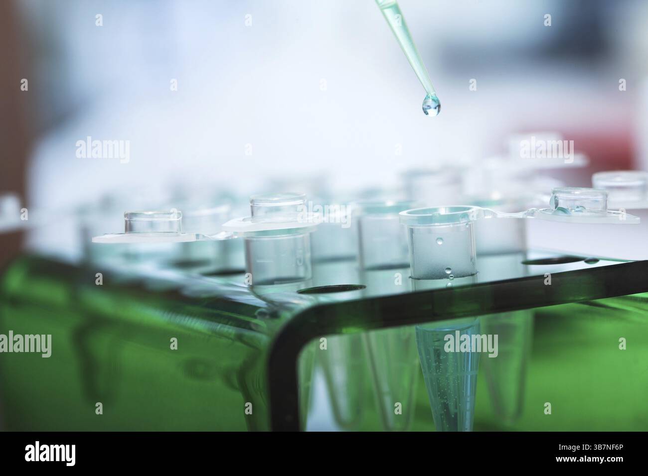 Arbeitsplatz modernes Labor für molekularbiologische Tests Stockfoto