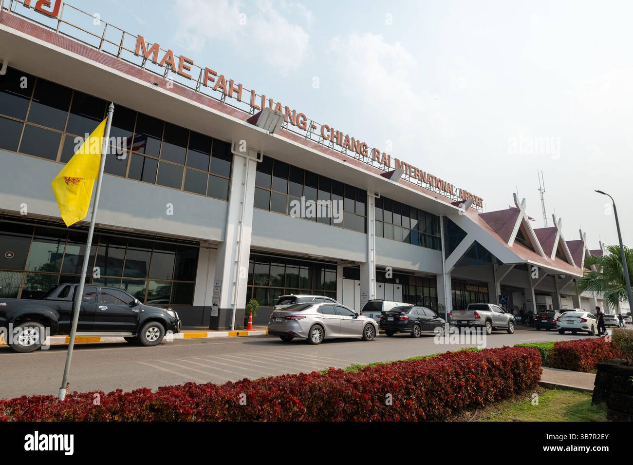 Ankunft und Abflug am Chiang Rai International Airport im Norden Thailands. Stockfoto