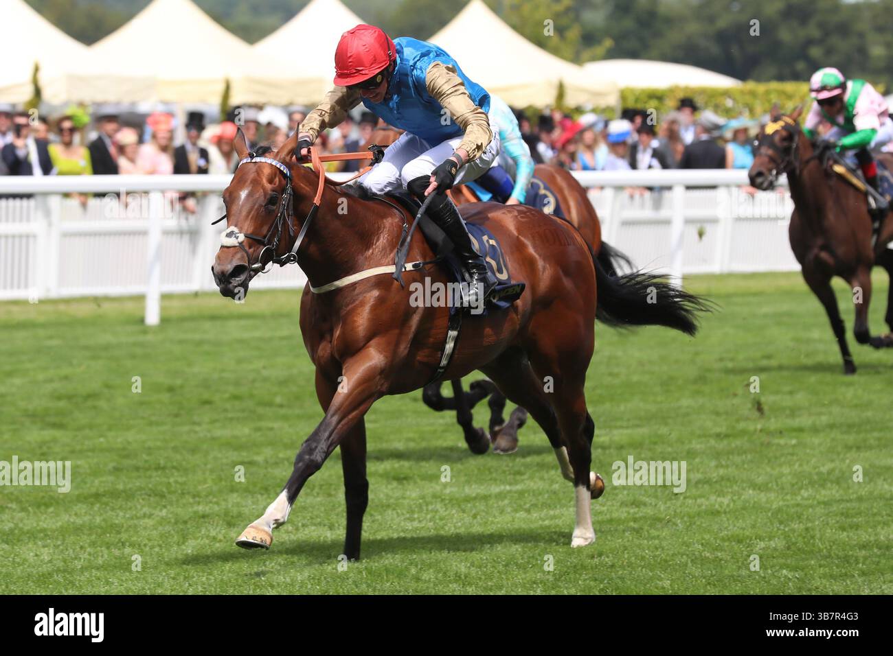 20. Juni 2024, London, USA: Aktionär (10), geritten von James Doyle, gewinnt die Norfolk Stakes (Gruppe 2) am dritten Tag des Royal Ascot Race Meetings auf der Ascot Racecourse in Ascot, Großbritannien am 20. Juni 2024. Shamela Hanley/Eclipse Sportswire/CSM (Kreditbild: © CSM via ZUMA Press Wire) Stockfoto 20. Juni 2024, London, USA: Aktionär (10), geritten von James Doyle, gewinnt die Norfolk Stakes (Gruppe 2) am dritten Tag des Royal Ascot Race Meetings auf der Ascot Racecourse in Ascot, Großbritannien am 20. Juni 2024. Shamela Hanley/Eclipse Sportswire/CSM (Kreditbild: © CSM via ZUMA Press Wire) Stockfoto