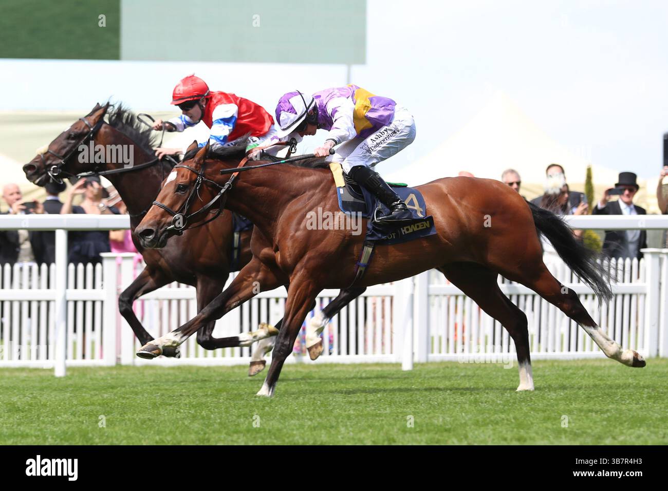 20. Juni 2024, London, USA: Going the Distance (4), geritten von Rossa Ryan, gewinnt am dritten Tag des Royal Ascot Race Meetings auf der Ascot Racecourse in Ascot, Großbritannien am 20. Juni 2024 die King George V Stakes. Shamela Hanley/Eclipse Sportswire/CSM (Kreditbild: © CSM via ZUMA Press Wire) Stockfoto 20. Juni 2024, London, USA: Going the Distance (4), geritten von Rossa Ryan, gewinnt am dritten Tag des Royal Ascot Race Meetings auf der Ascot Racecourse in Ascot, Großbritannien am 20. Juni 2024 die King George V Stakes. Shamela Hanley/Eclipse Sportswire/CSM (Kreditbild: © CSM via ZUMA Press Wire) Stockfoto