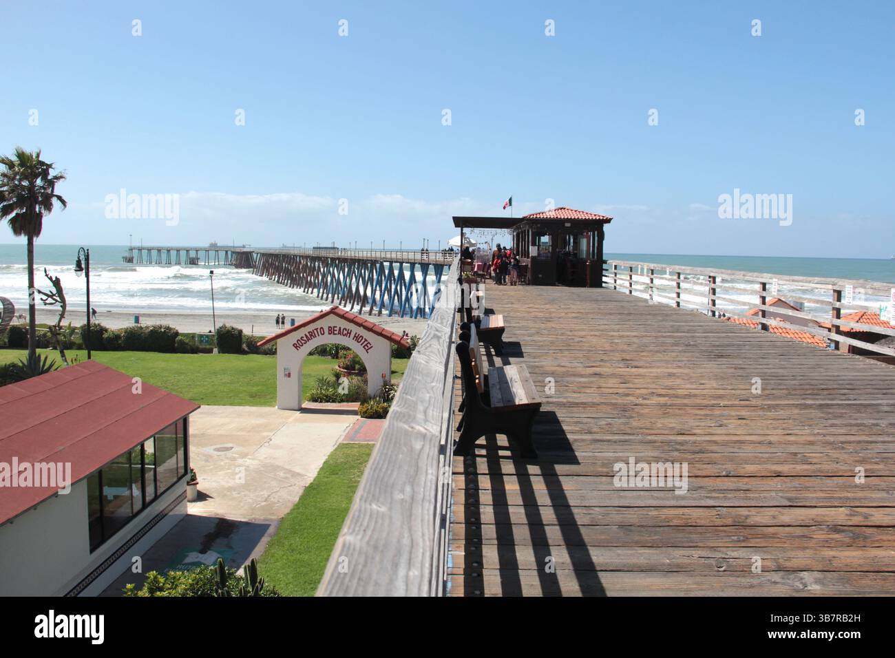 Playas de Rosarito, Baja California, Mexiko - 15. März 2025: Strände von Rosarito an der Küste von Baja California, Mexiko Stockfoto