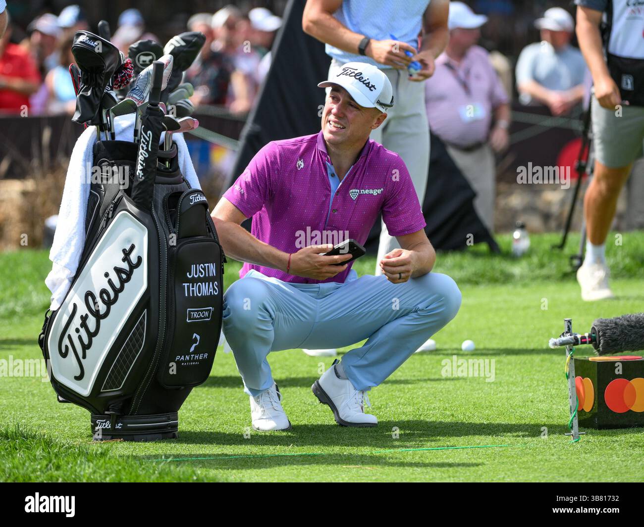 7. März 2024: Justin Thomas beim ersten Abschlag während der ersten Runde des Arnold Palmer Invitational, präsentiert von Mastercard im Arnold Palmer's Bay Hill Club & Lodge in Orlando, FL. Romeo T Guzman/CSM. (Kreditbild: Stockfoto