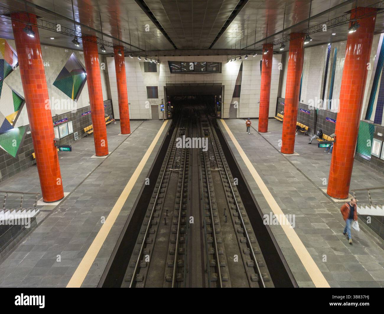 Innenraum des Bahnhofs, Chelas-Lissabon-Portugal, 5-5-2025 Stockfoto