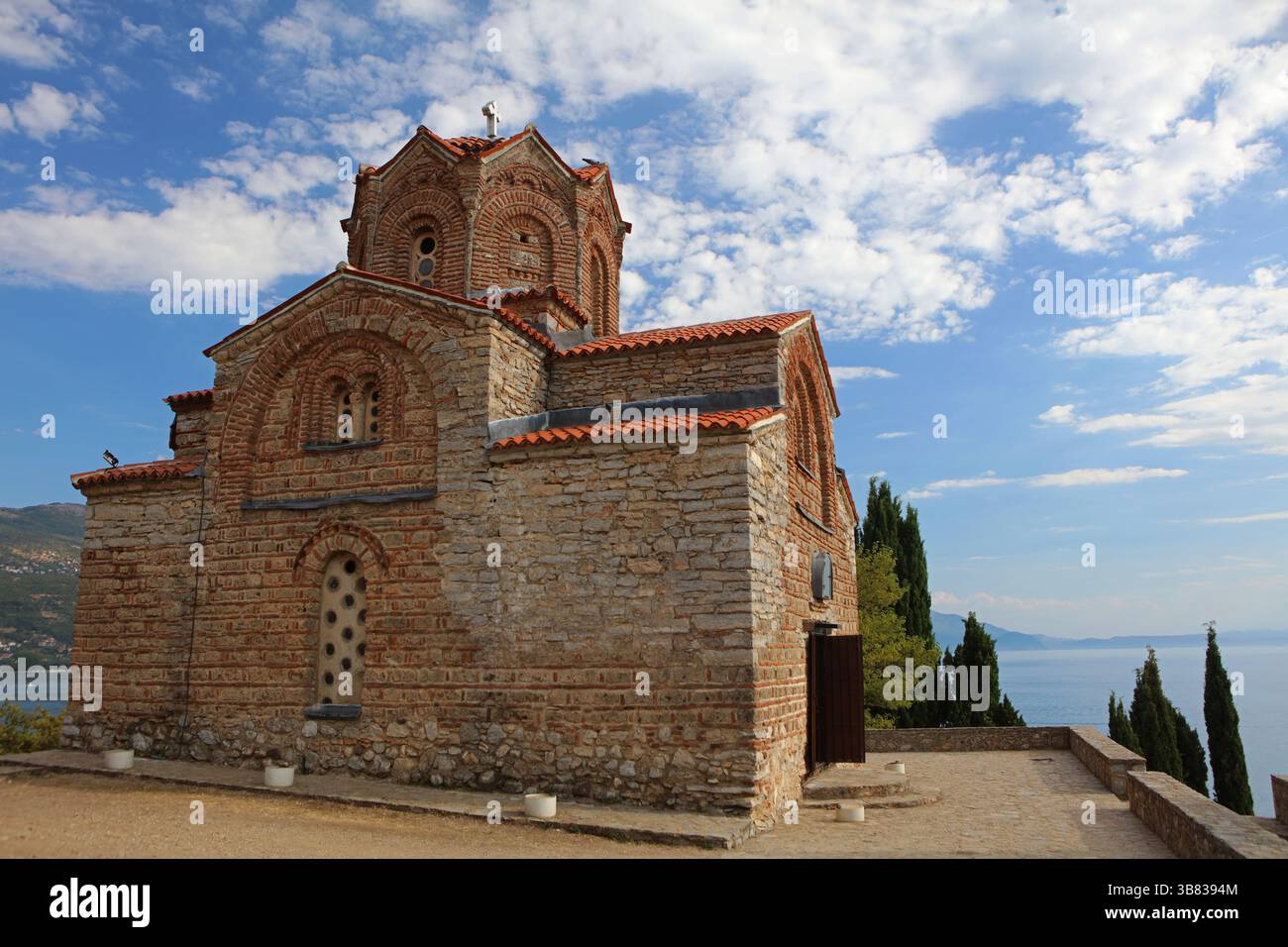 Kirche St. Johannes in Kaneo in Ohrid, Nordmakedonien Stockfoto