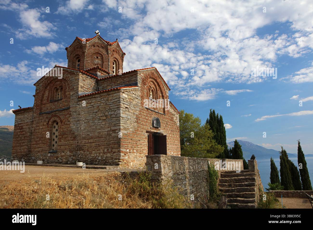 Kirche St. Johannes in Kaneo in Ohrid, Nordmakedonien Stockfoto