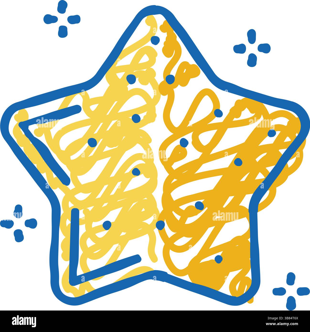 Sternengelee Bonbons Gummiikone Doodle Illustration Stock Vektor