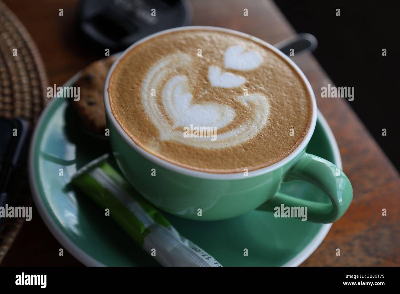 Cappuccino auf Bali Stockfoto