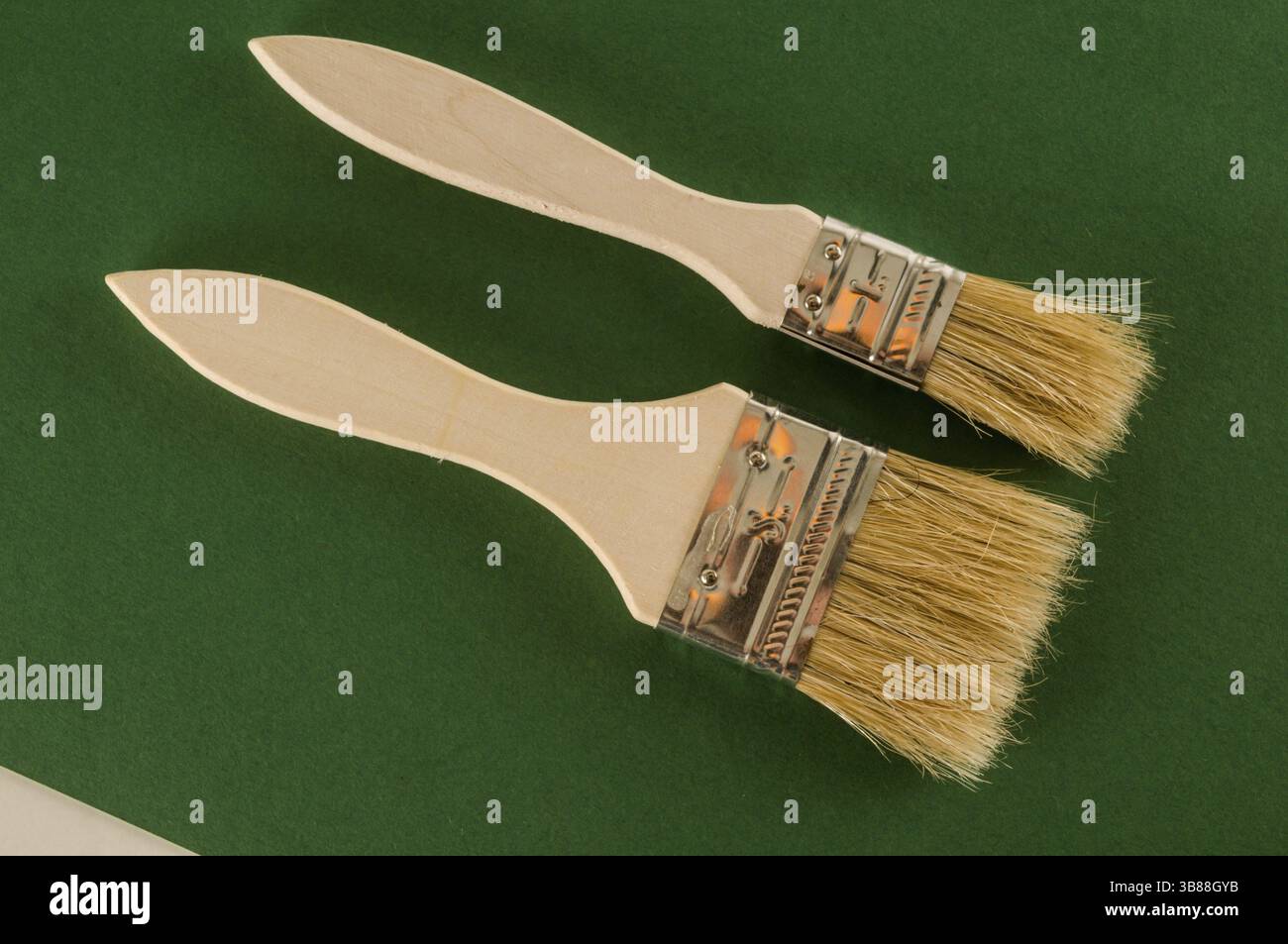 Foto Bild von Vinatge Holz Farbe Pinsel Hintergrund Stockfoto