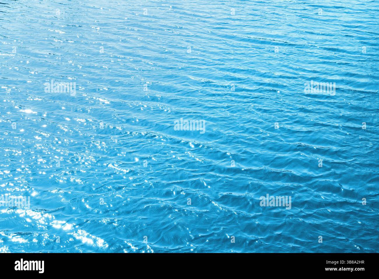 Abstrakte blaue Wasserwelle, reine natürliche Wirbelmuster-Textur Stockfoto