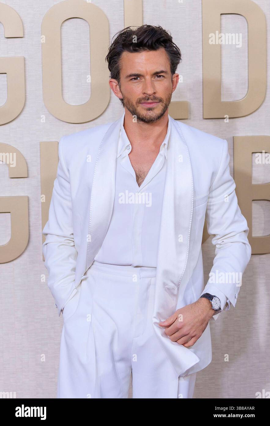 7. Januar 2024, Beverly Hills, Kalifornien, USA: Jonathan Bailey auf dem roten Teppich der 81. Jährlichen Golden Globe Awards am Sonntag, 7. Januar 2024 im Beverly Hilton Hotel in Beverly Hills, Kalifornien. JAVIER ROJAS/PI (Foto: © PI via ZUMA Press Wire) Stockfoto