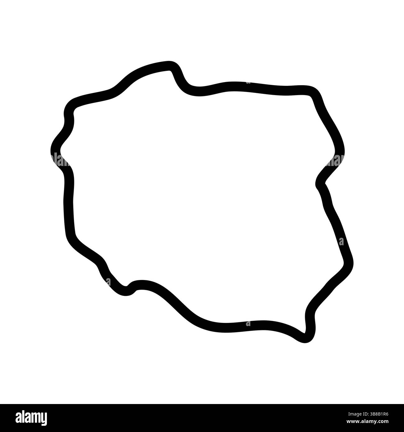 Kartensymbol Polen. Umrisskarte Polen. Einfaches Design mit Symbolen. Vektorabbildung Stock Vektor