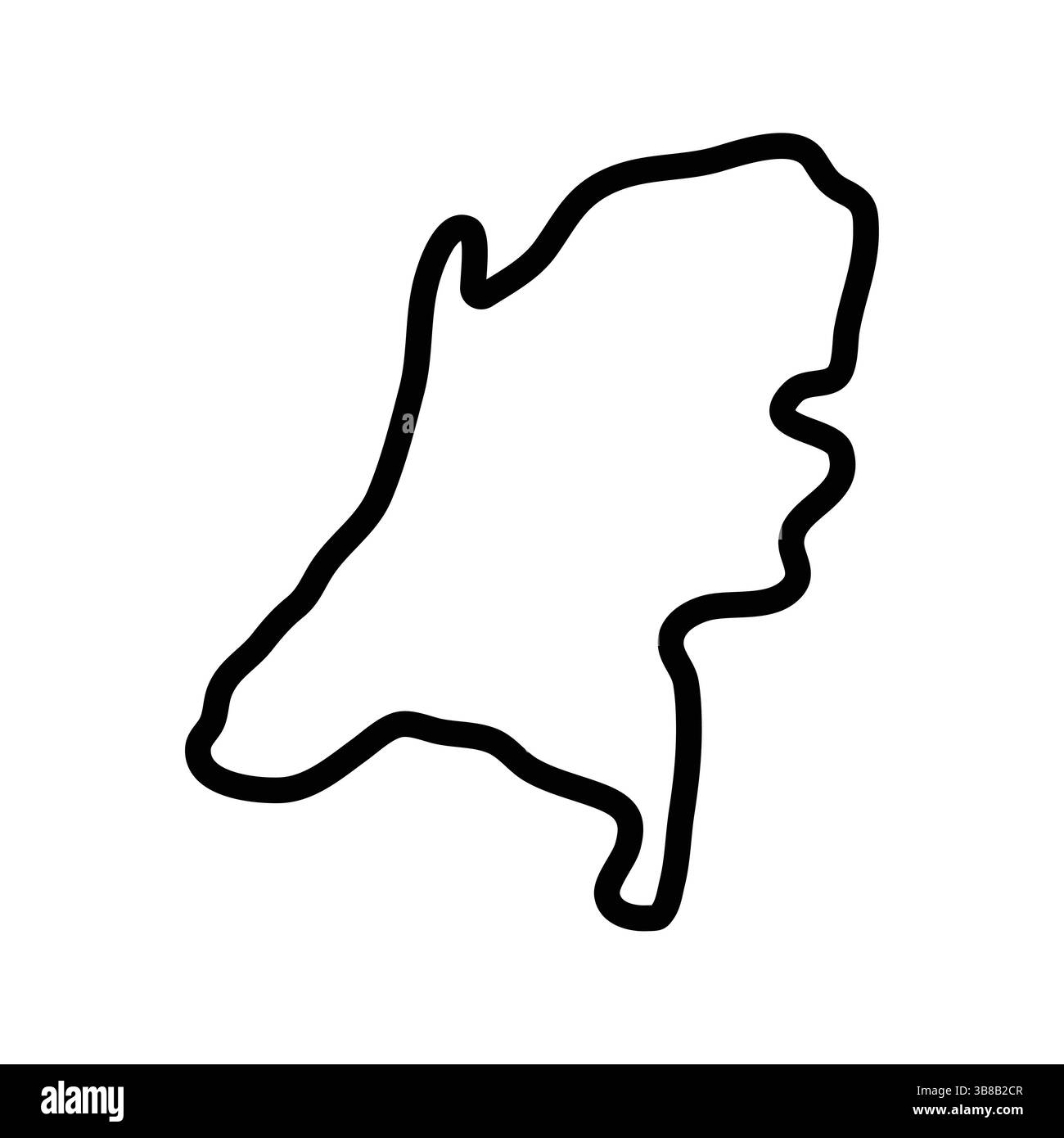 Kartensymbol für Niederlande. Umrisskarte Niederlande. Einfaches Design mit Symbolen. Vektorabbildung Stock Vektor