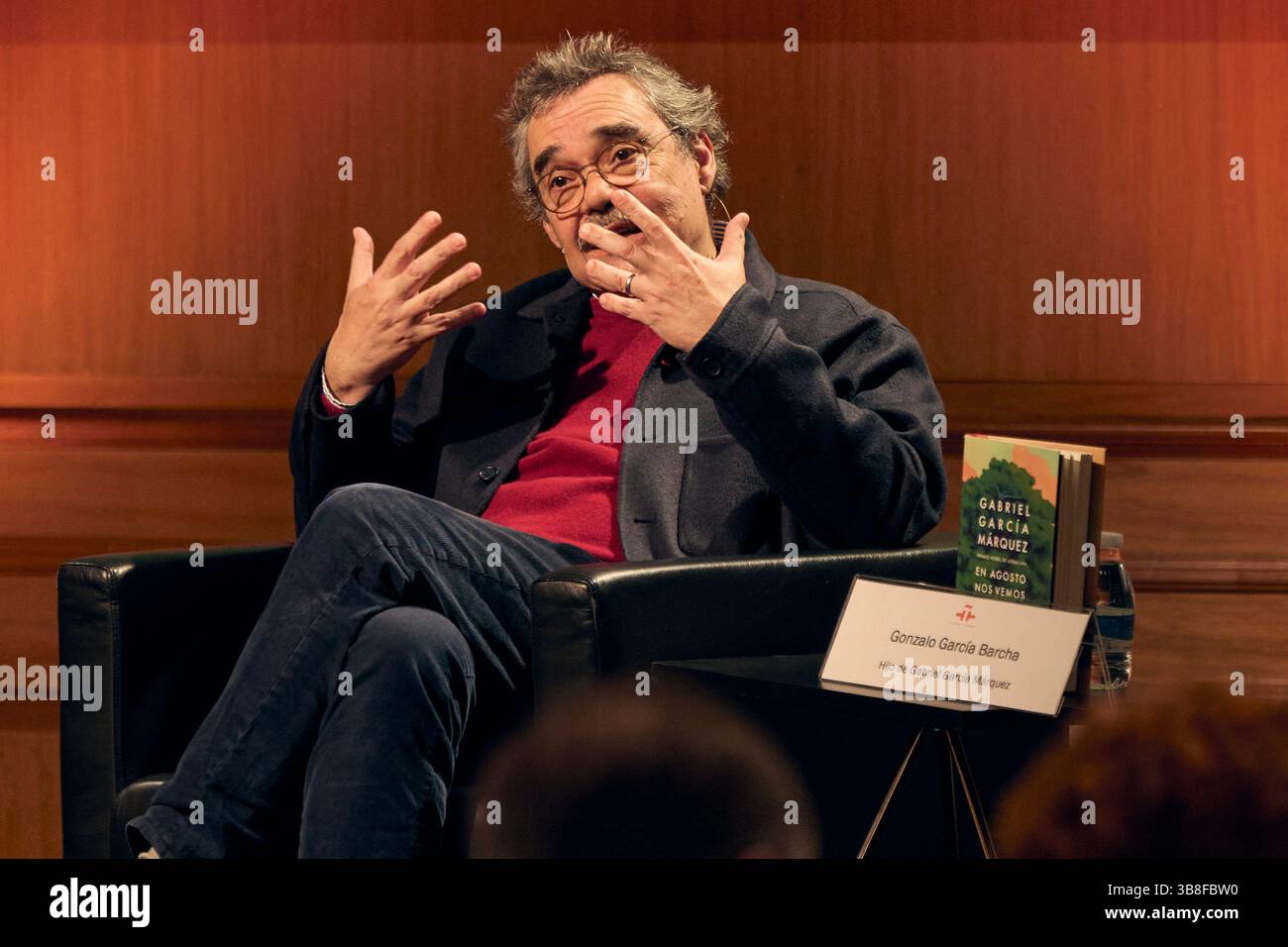 5. März 2024, Madrid, Spanien: GONZALO GARCÃªA BARCHA präsentiert im Rahmen des 10. Todestages des kolumbianischen Schriftstellers den unveröffentlichten Roman Ã”EN Agosto nos vemosÃ am Institut Cervantes (Credit Image: © Mike Chicorro/ZUMA Press Wire) Stockfoto
