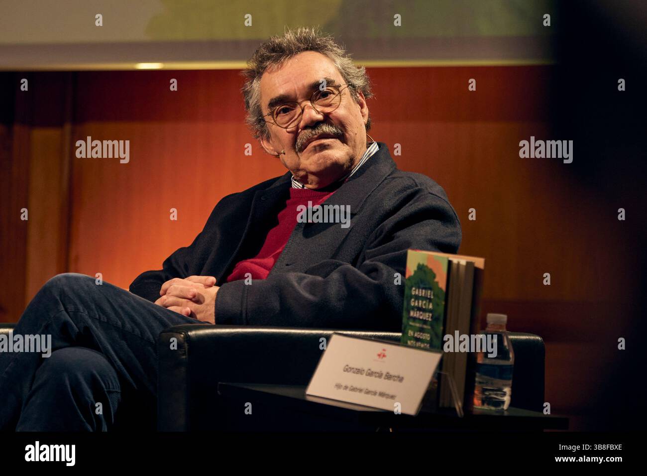 5. März 2024, Madrid, Spanien: GONZALO GARCÃªA BARCHA präsentiert im Rahmen des 10. Todestages des kolumbianischen Schriftstellers den unveröffentlichten Roman Ã”EN Agosto nos vemosÃ am Institut Cervantes (Credit Image: © Mike Chicorro/ZUMA Press Wire) Stockfoto