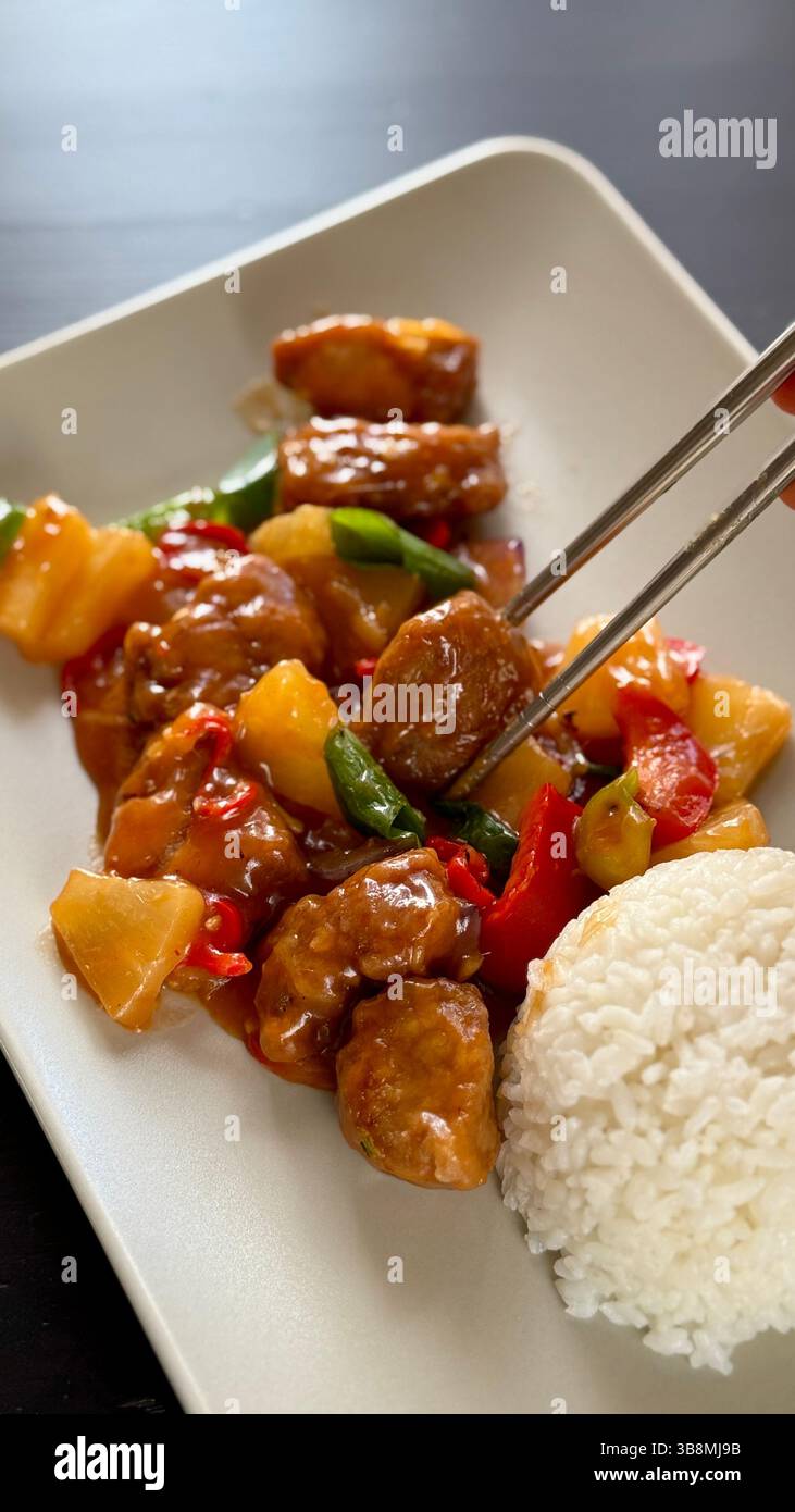 Asiatisches Hähnchenbrustgemüse, Hähnchengerichte Stockfoto