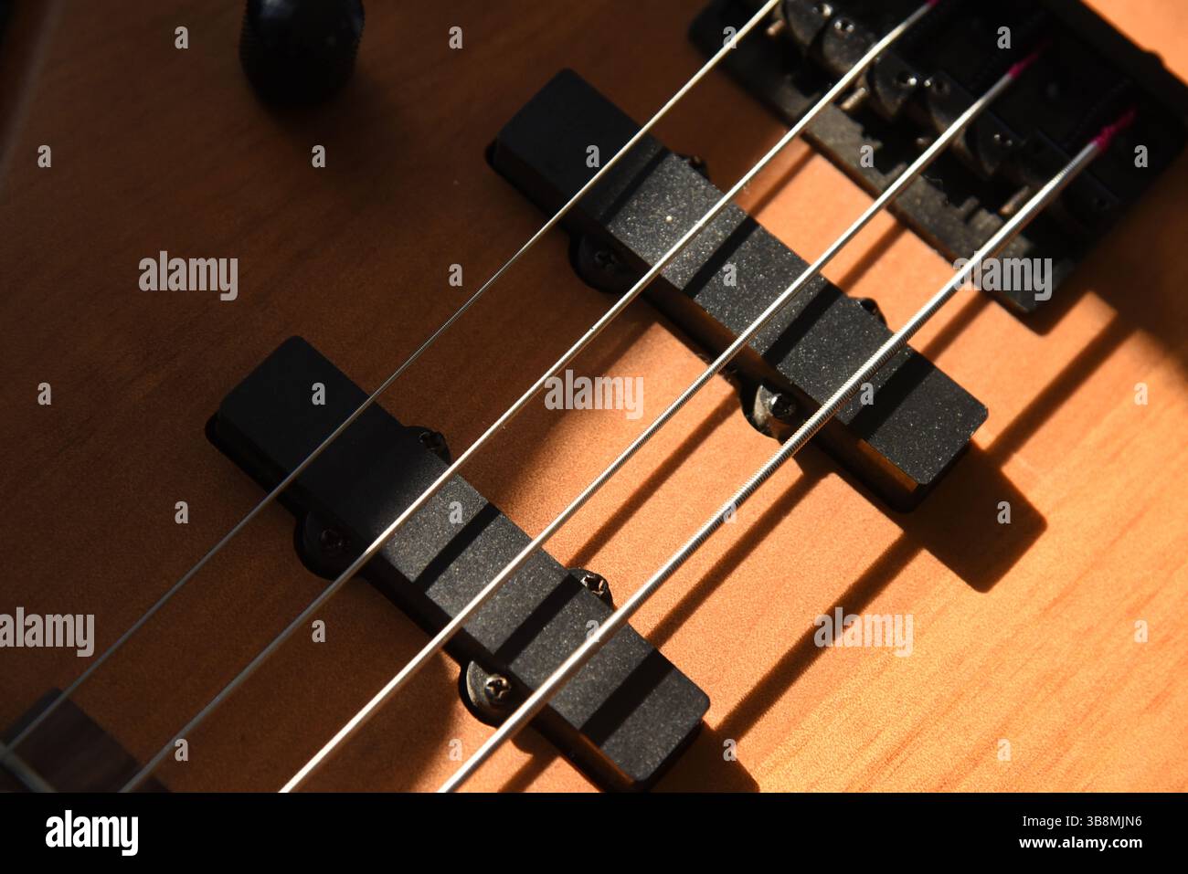Basisgitarrensaiten Stockfoto