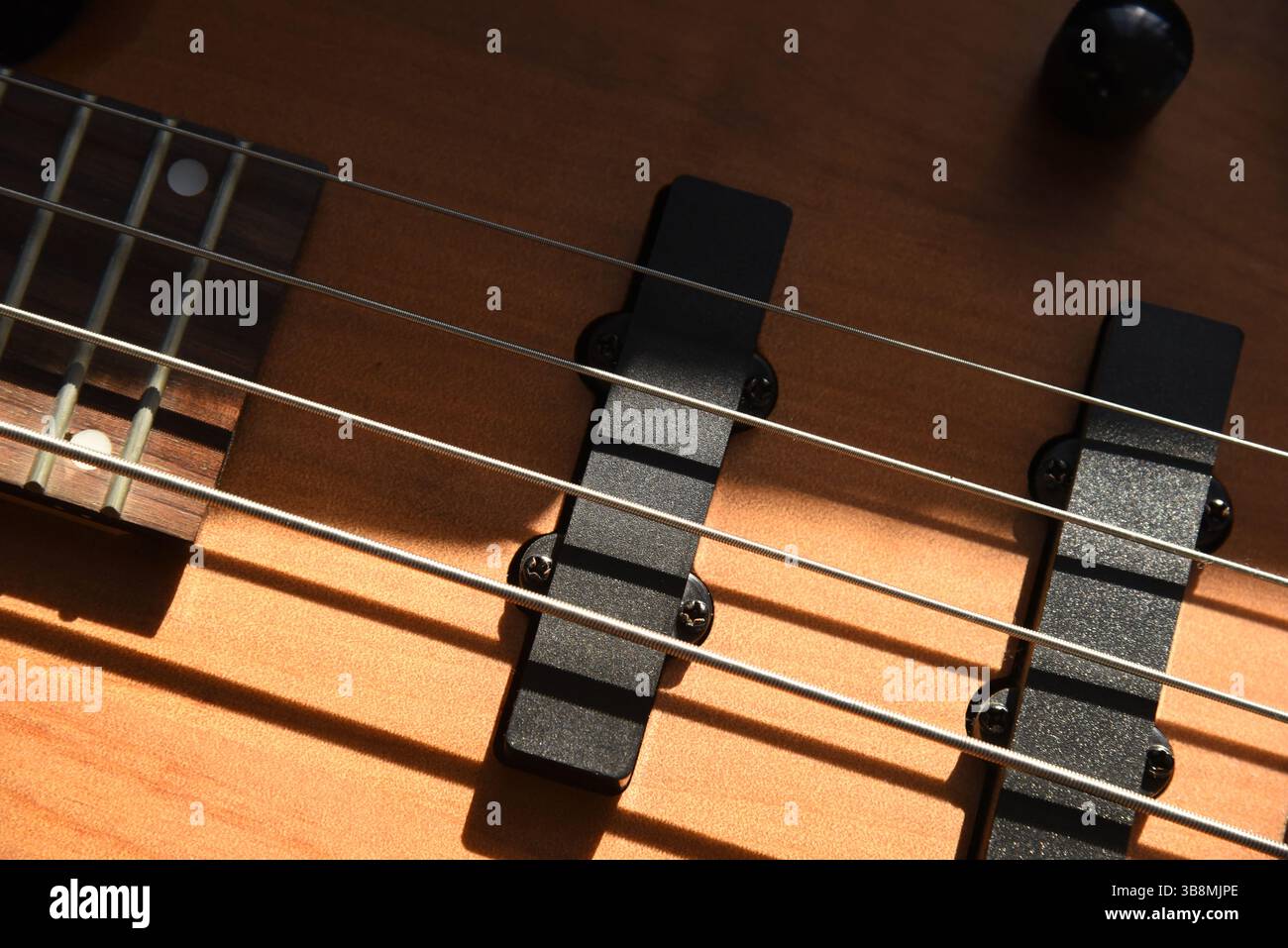 Basisgitarrensaiten Stockfoto