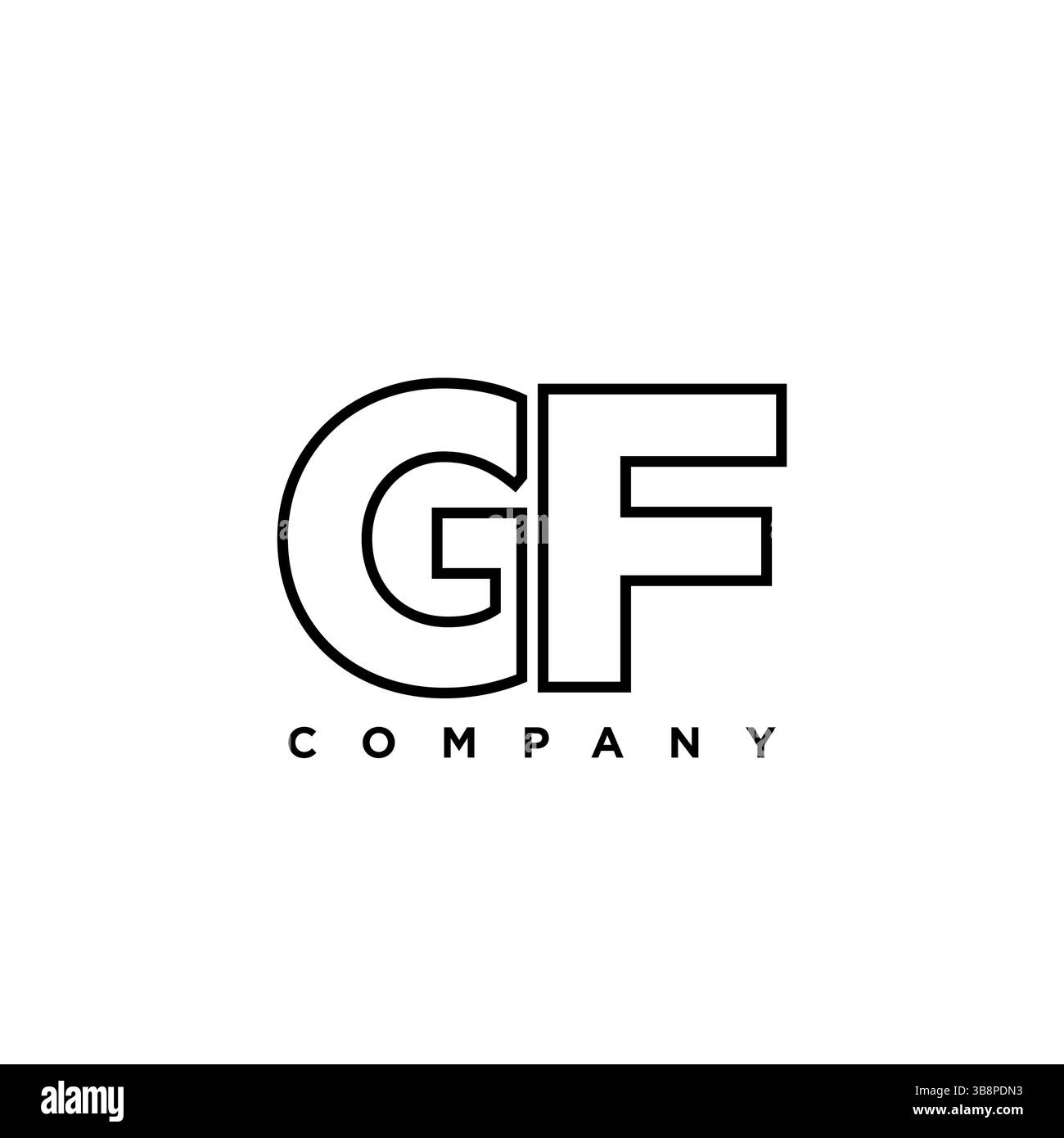 Trendige Schriftgröße G und F, GF-Logo-Vorlage. Minimaler Monogramm-Initiallogotyp für die Unternehmensidentität. Stock Vektor