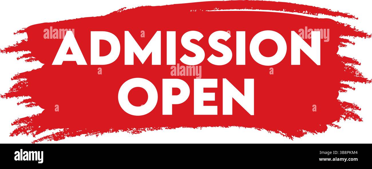 Text für offene Banner auf dem Grunge-Pinsel. Vektorelement für Bildungsförderung und -Ankündigungen. Stock Vektor