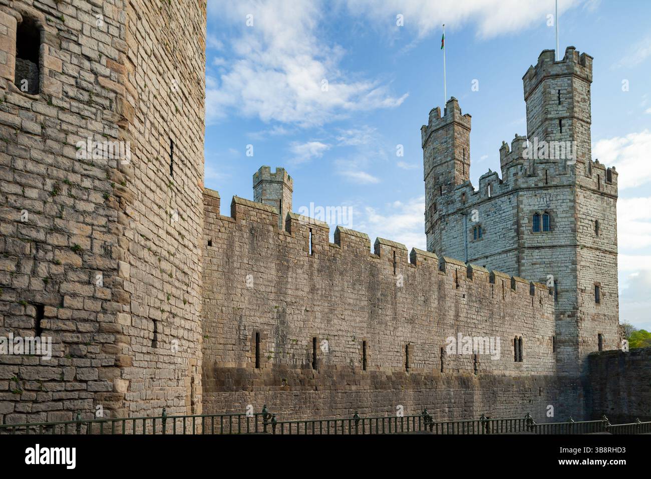 Caernarfon Castle in Gwynedd, Nordwales. Stockfoto