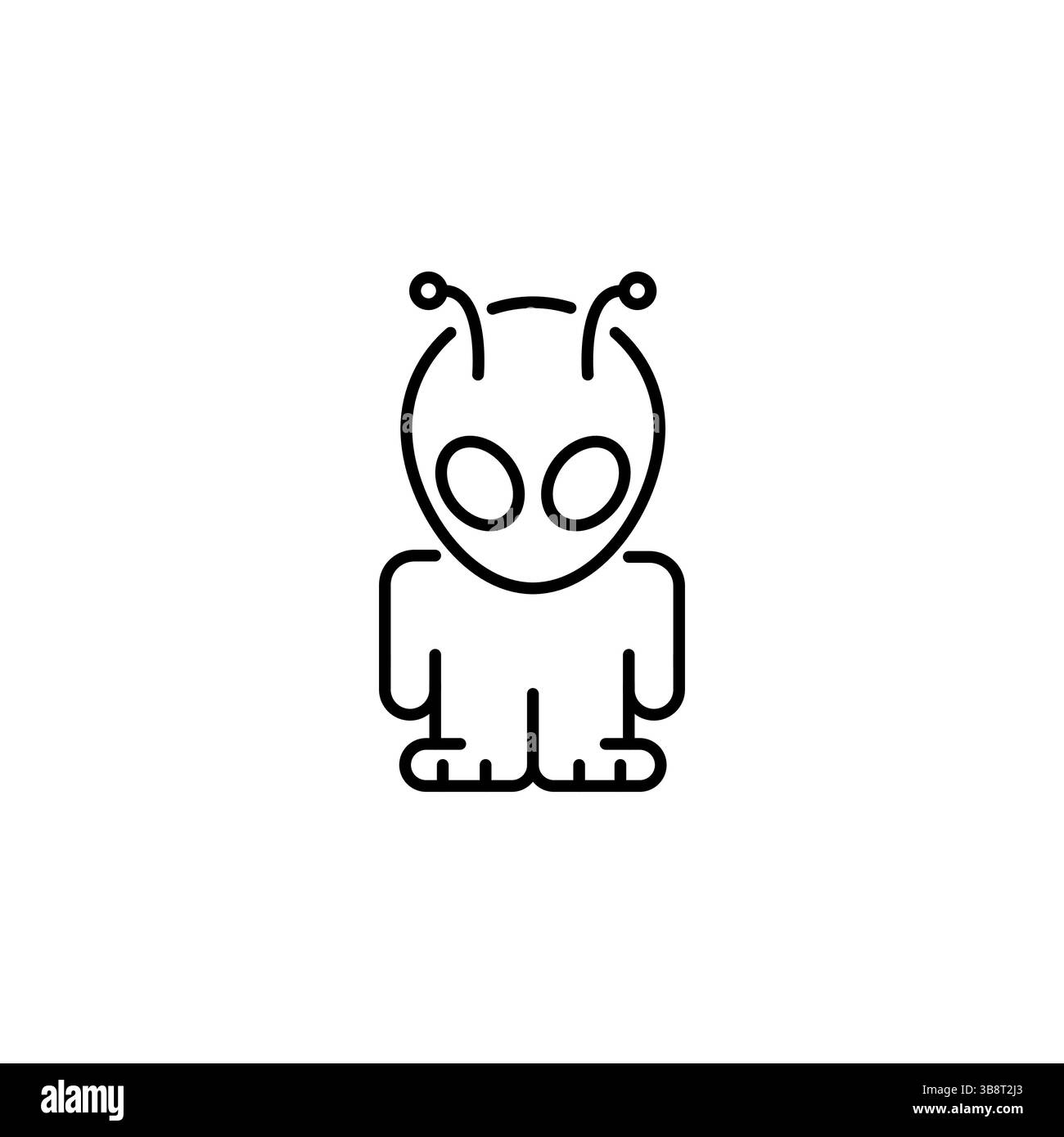Minimalistisches Alien-Symbol Stock Vektor
