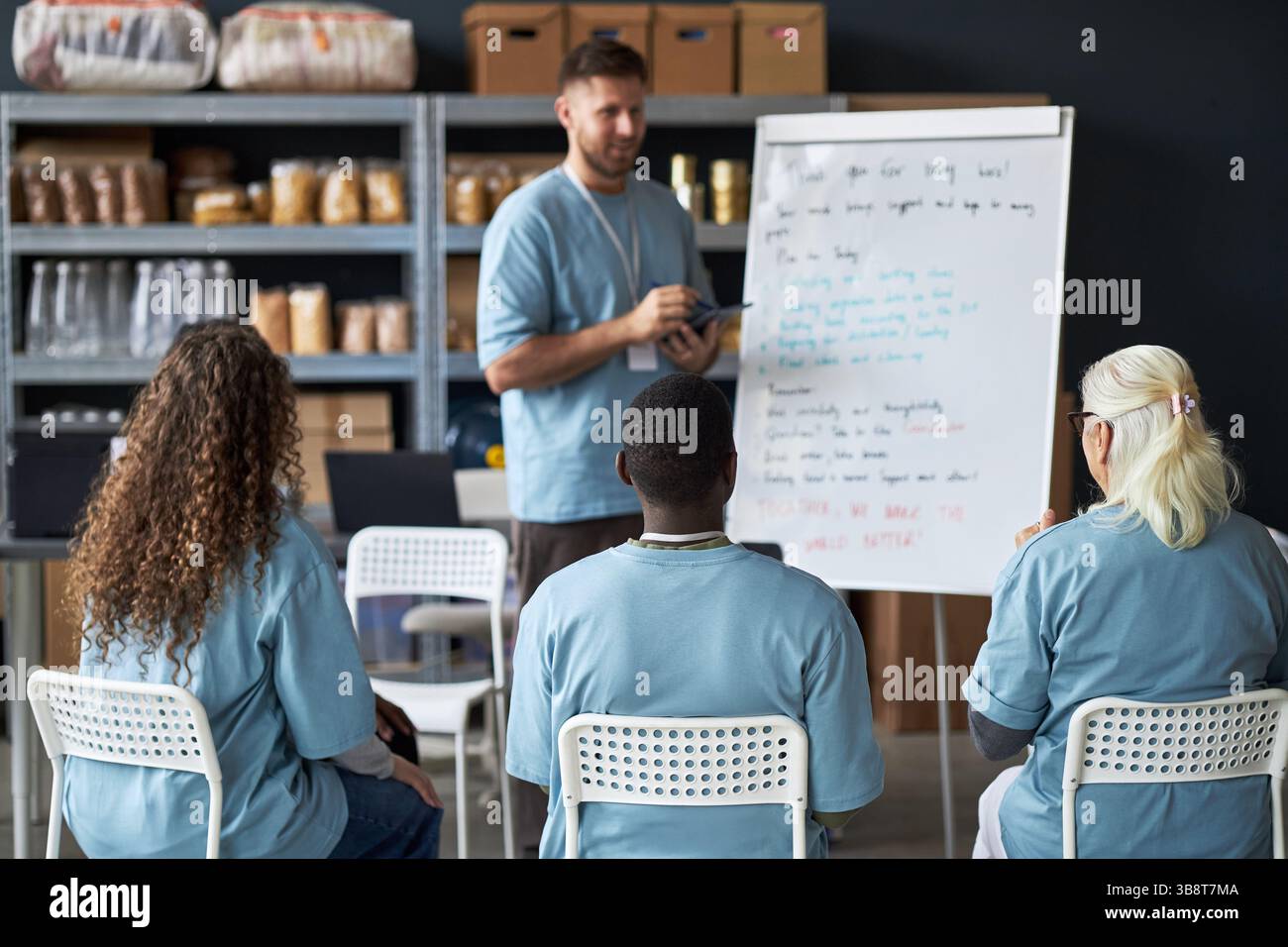 Unterrichten Von Geschäftsstrategien Während Der Workshop-Sitzung Stockfoto