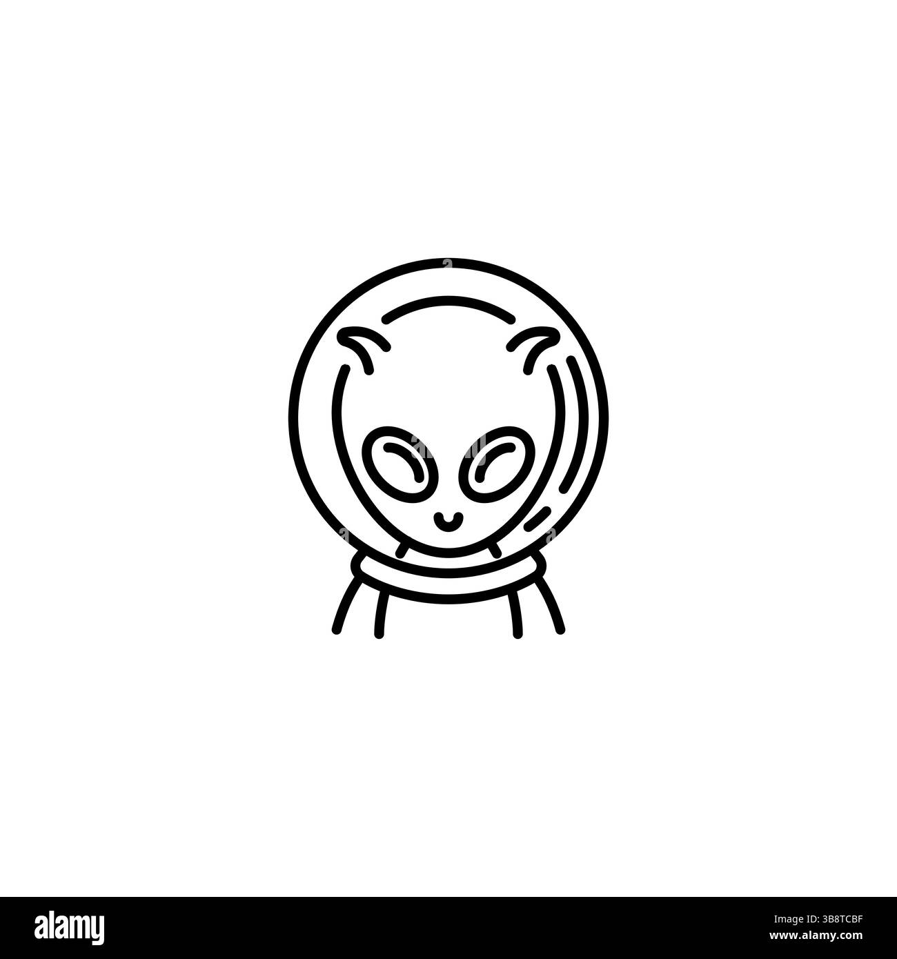 Minimalistisches Alien-Symbol Stock Vektor