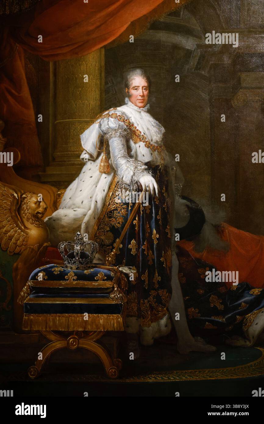 AUSSTELLUNG DIE LETZTE KRÖNUNG PRÄSENTIERT IM MOBILIER NATIONAL PARIS Stockfoto