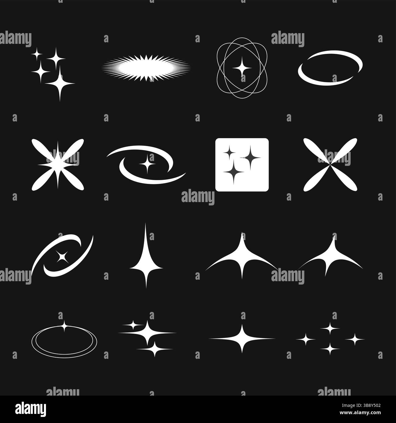 Set von Sparkles-Elementen Stock Vektor