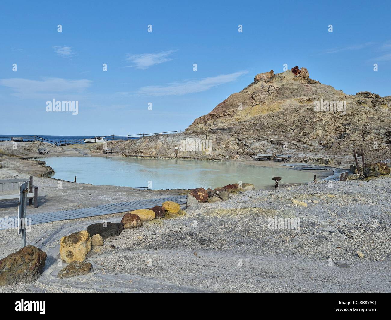 Vulkaninsel im Mittelmeer, Vulcano, Sizilien. Stockfoto