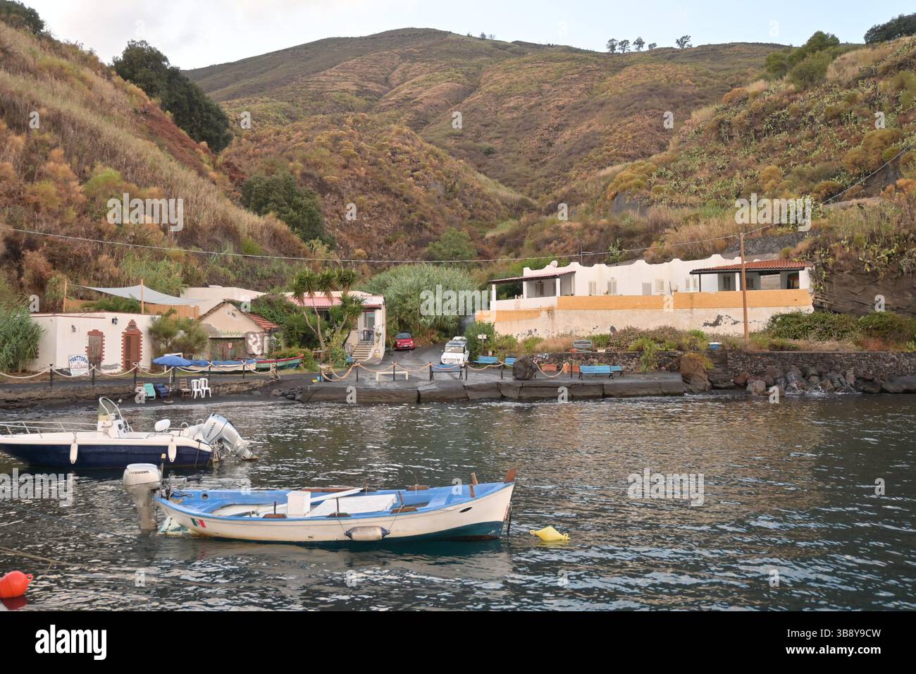 Vulkaninsel im Mittelmeer, Vulcano, Sizilien. Stockfoto
