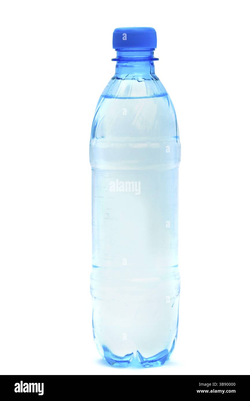 Mineralisches Trinkflasche isoliert auf weißem Hintergrund Stockfoto