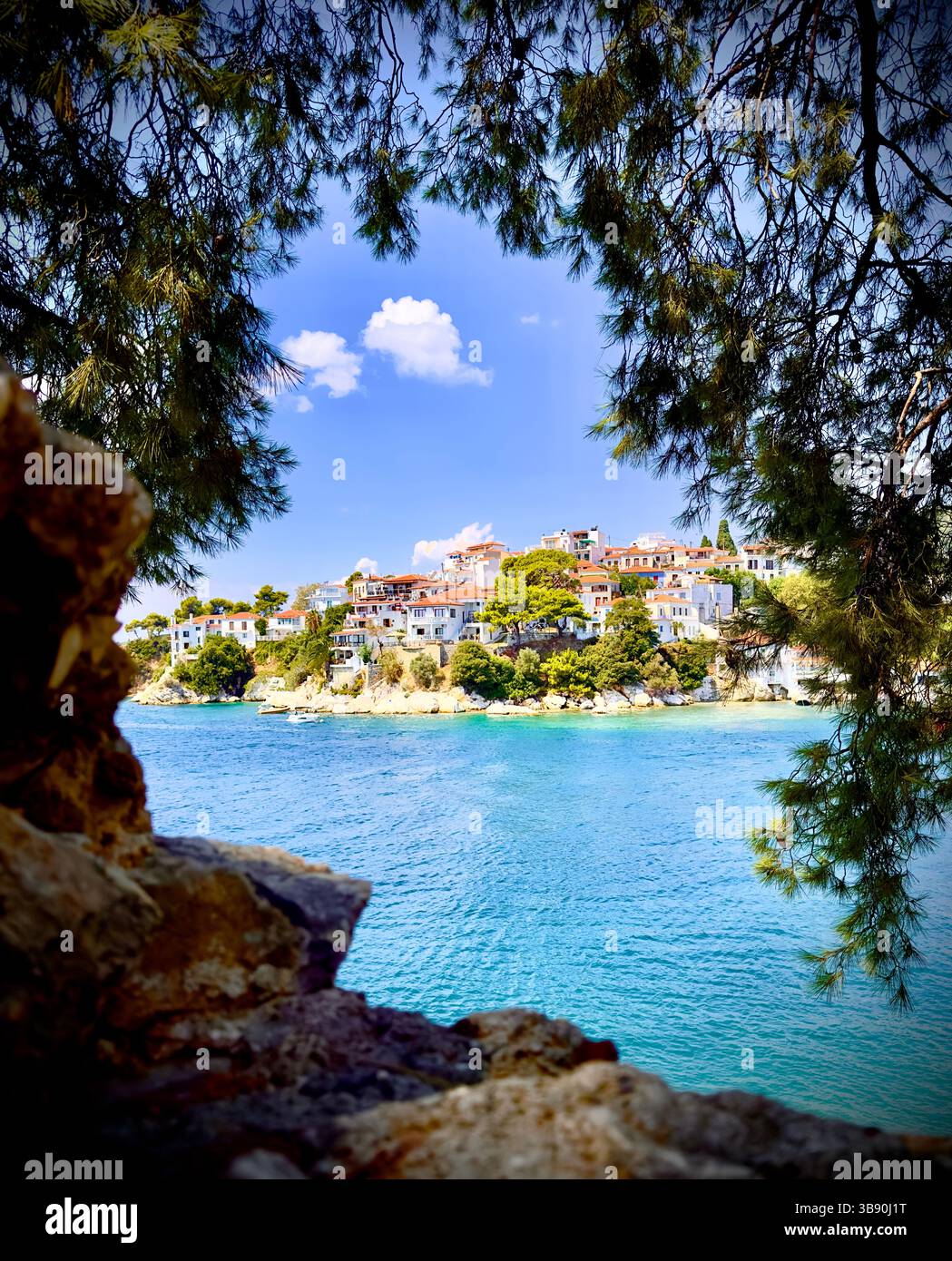 Skiathos und die griechische Insellandschaft Stockfoto
