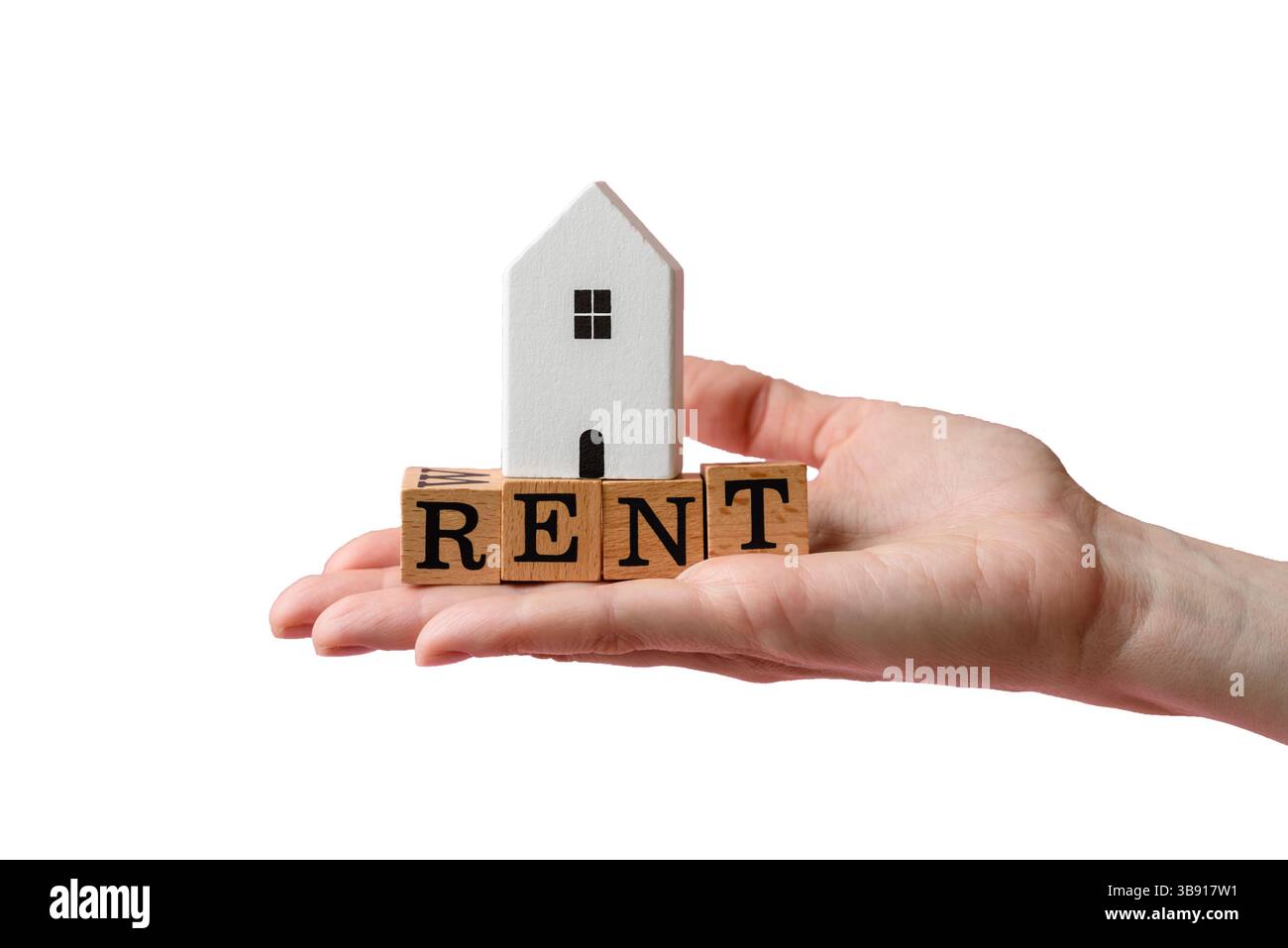 Ein Haus mieten, eine Immobilie kaufen, ein Auto mieten, ein Gewerbeimmobilien kaufen und verkaufen Stockfoto