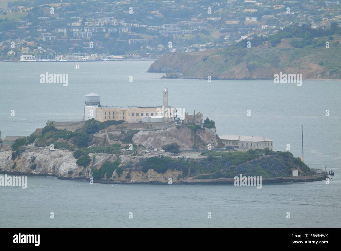 Die berüchtigte Alcatraz Island und Hochsicherheits-Bundesgefängnis in San Francisco Bay - Bay Area, Kalifornien Stockfoto