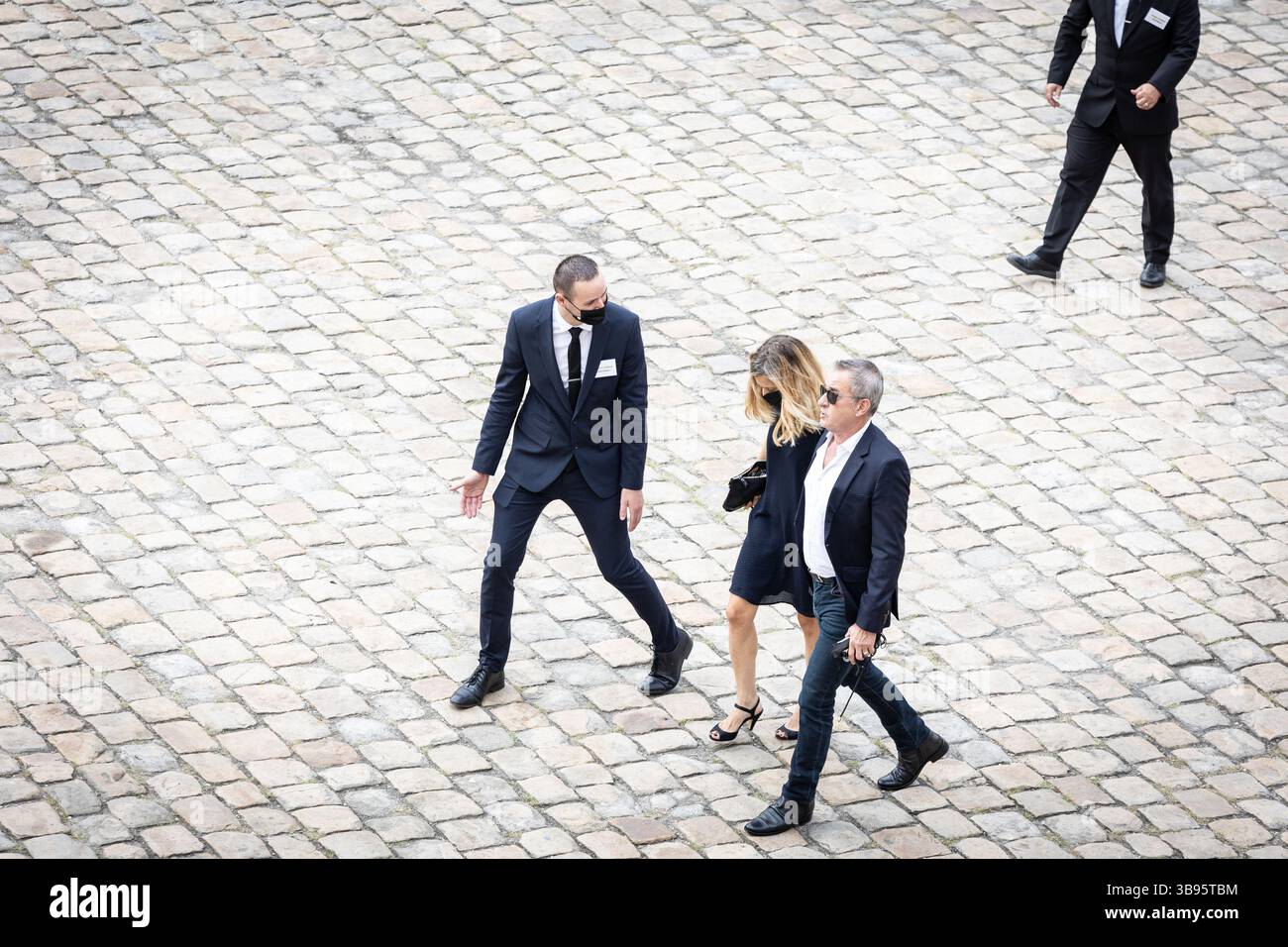 9. September 2021, Paris, Ile-de-France (Region, Frankreich: Eine nationale Hommage an den französischen Schauspieler Jean-Paul Belmondo im Innenhof der Invaliden in Paris. (Bild: © Sadak Souici/ZUMA Press Wire) Stockfoto