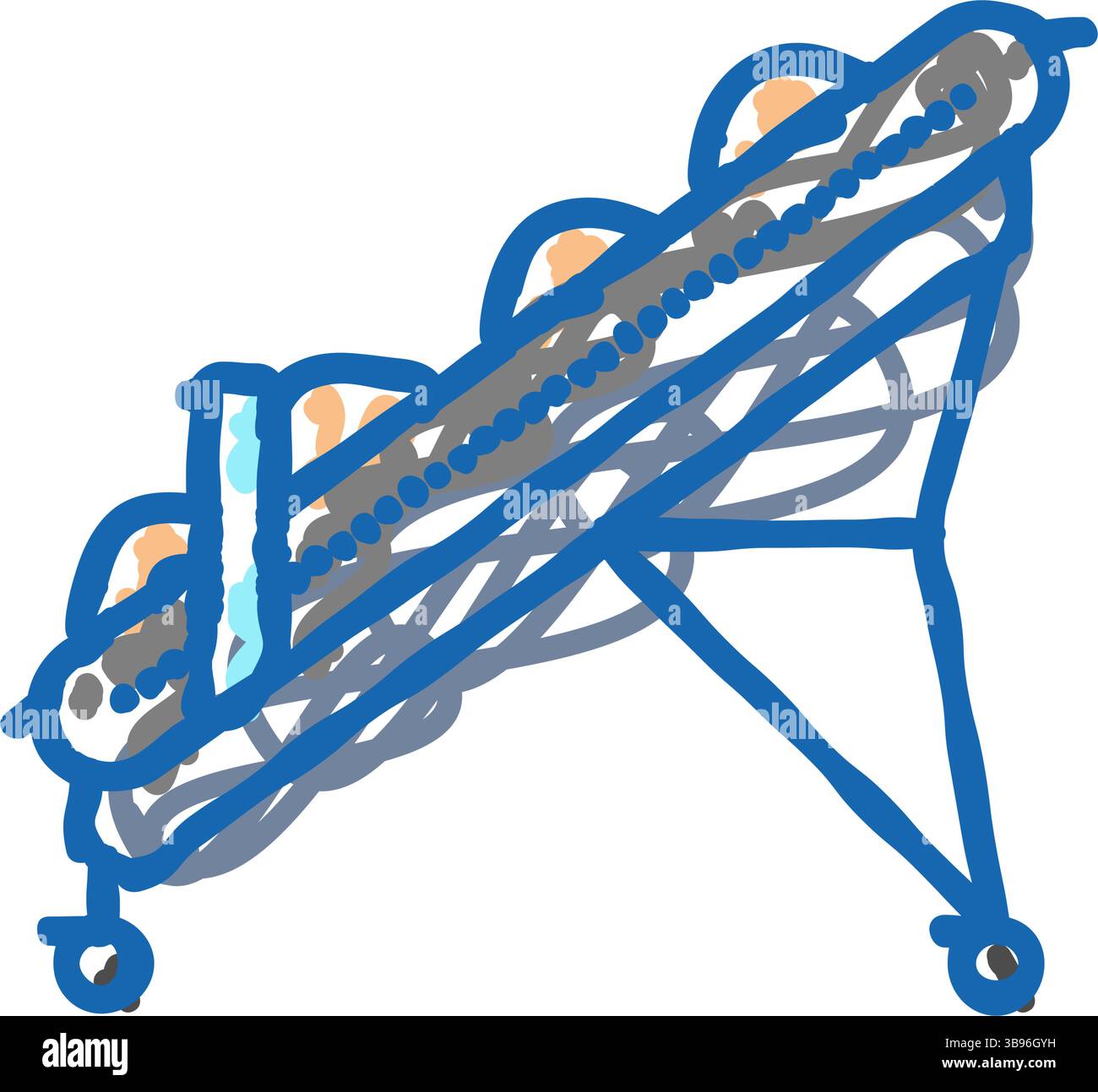 Förderer Holzpellets Icon Kritzelillustration Stock Vektor
