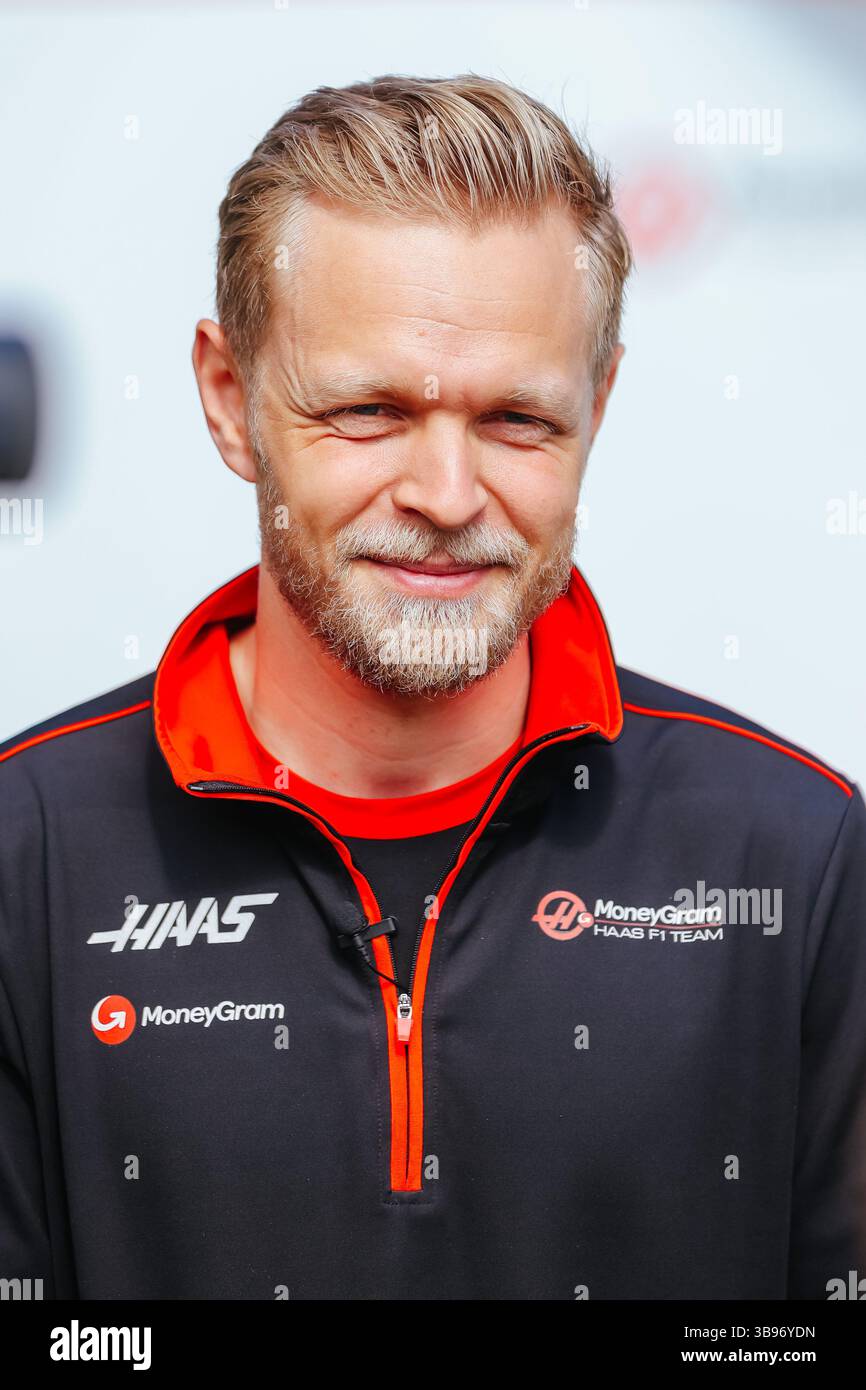 April 2023, Melbourne, Victoria, Australien: MELBOURNE, AUSTRALIEN – 2. APRIL: Kevin Magnussen vom MoneyGram Haas F1-Team beim Grand Prix 2023 in Australien am 2. April 2023 (Foto: © Chris Putnam/ZUMA Press Wire) Stockfoto
