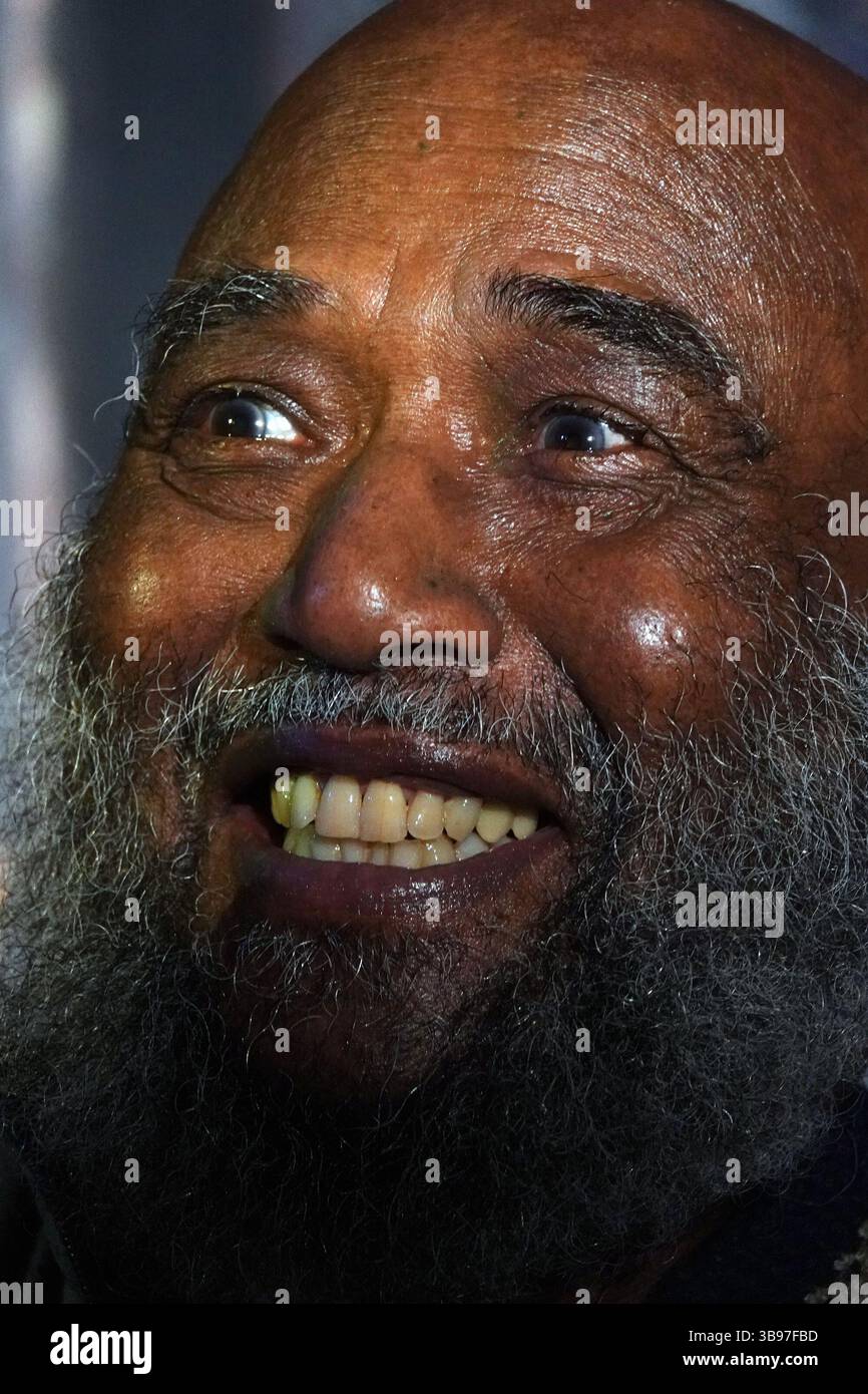 2. Februar 2023, Kansas City, Missouri, USA: Schauspieler und Folk-Sänger JOSH WHITE JR. Tritt am 2. Februar 2023 auf der Folk Alliance International Conference in Kansas City, Missouri, auf. Hunderte von Künstlern aus der ganzen Welt treffen sich, um zu lernen, sich zu vernetzen, ihre Musik zu teilen und Beziehungen zu anderen Musikern und Branchenexperten aufzubauen. (Kreditbild: © Karen Focht/ZUMA Press Wire) Stockfoto