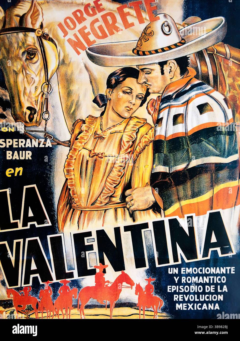 Teilbild des mexikanischen Cine Posters La Valentina Stockfoto