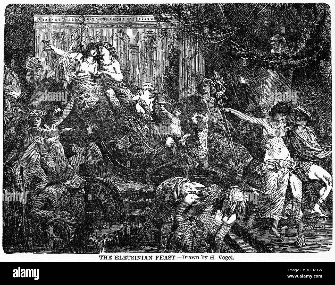 USA: Eleusinian Feast, Illustration, Ridpath's History of the World, Band I, von John Clark Ridpath, LL. D., Merrill & Baker Publishers, New York, 1894 (Bild: © JT Vintage/Glasshouse via ZUMA Press Wire) Stockfoto