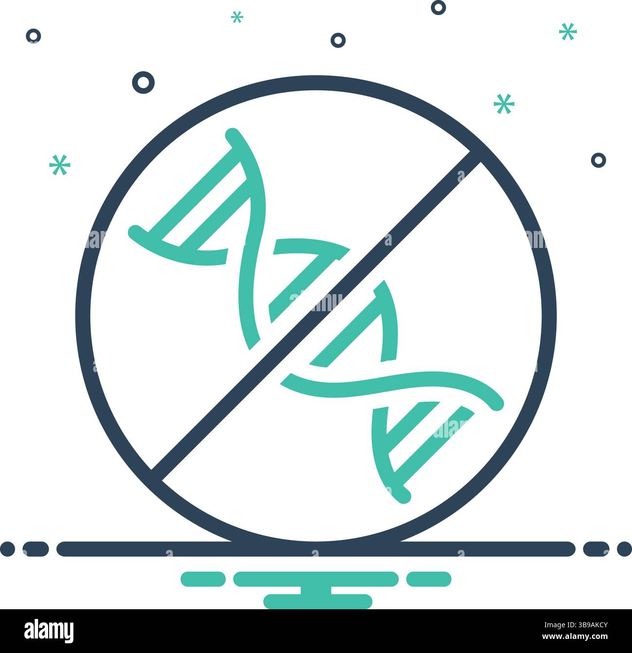 Symbol für gvo-frei, genetisch Stock Vektor