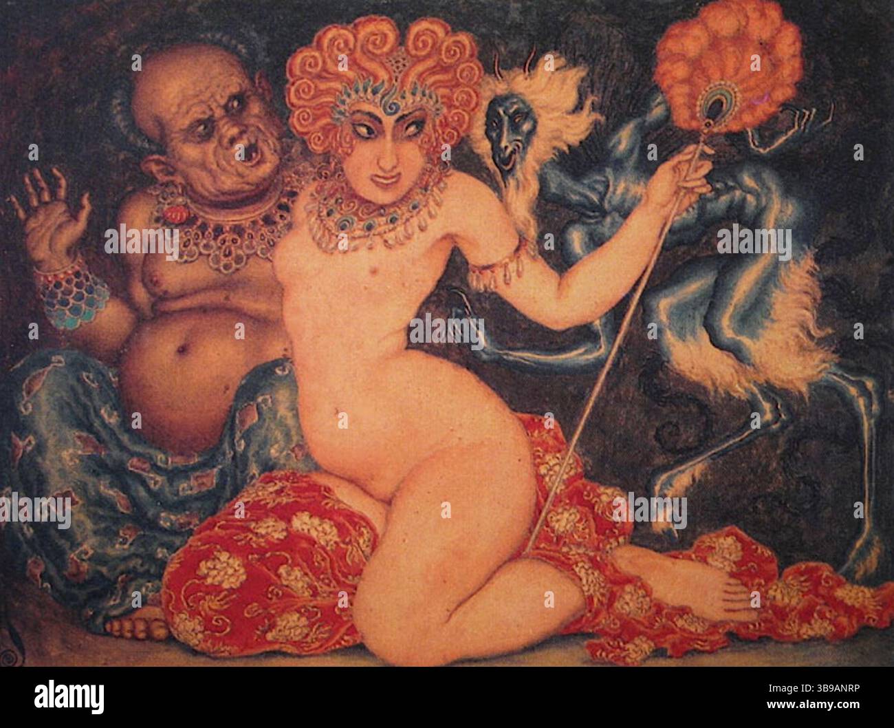 Nikolai Kalmakov - Frau, Buddha und Monster - 1921 Stockfoto